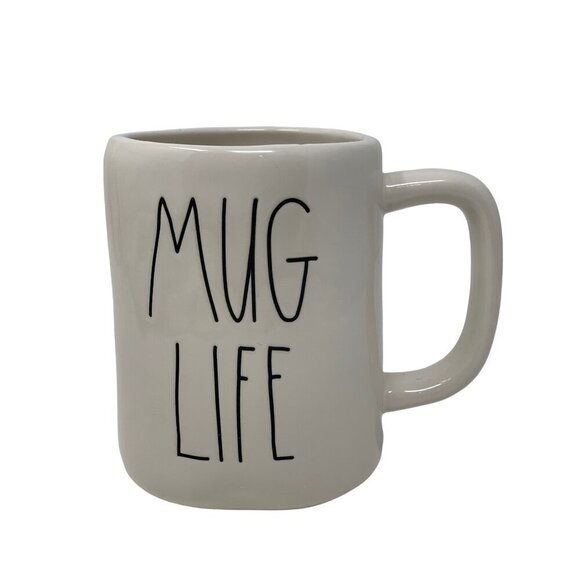 Rae Dunn MUG LIFE Mug 2019 Ceramic 16oz Coffee Cup NEW Home Kitchen Decor - Picture 1 of 8